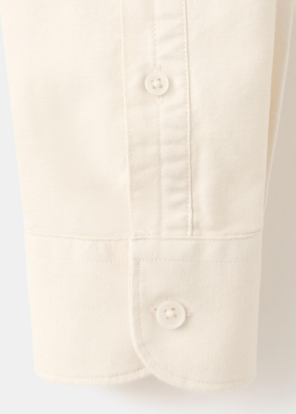 Yellow Cotton Oxford Shirt, Yellow, large image number 5