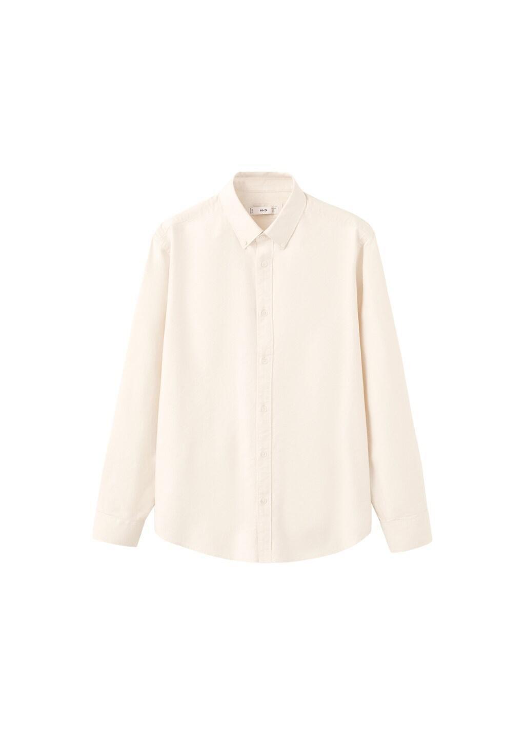 Yellow Cotton Oxford Shirt, Yellow, large image number 6