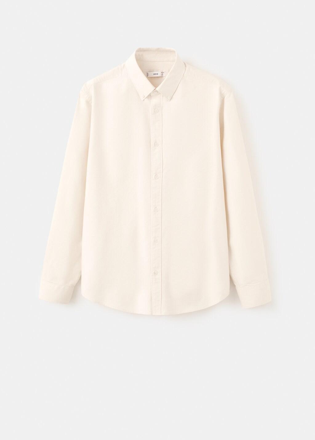 Yellow Cotton Oxford Shirt, Yellow, large image number 7