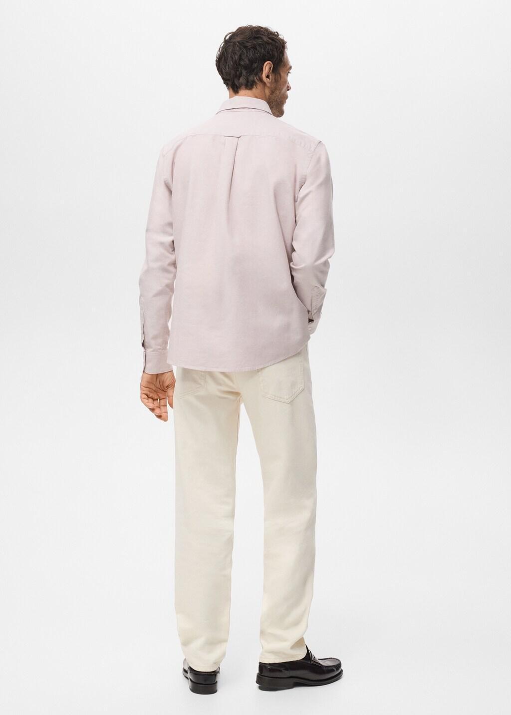 Pink Cotton Oxford Shirt, Light-Pastel Pink, large image number 2