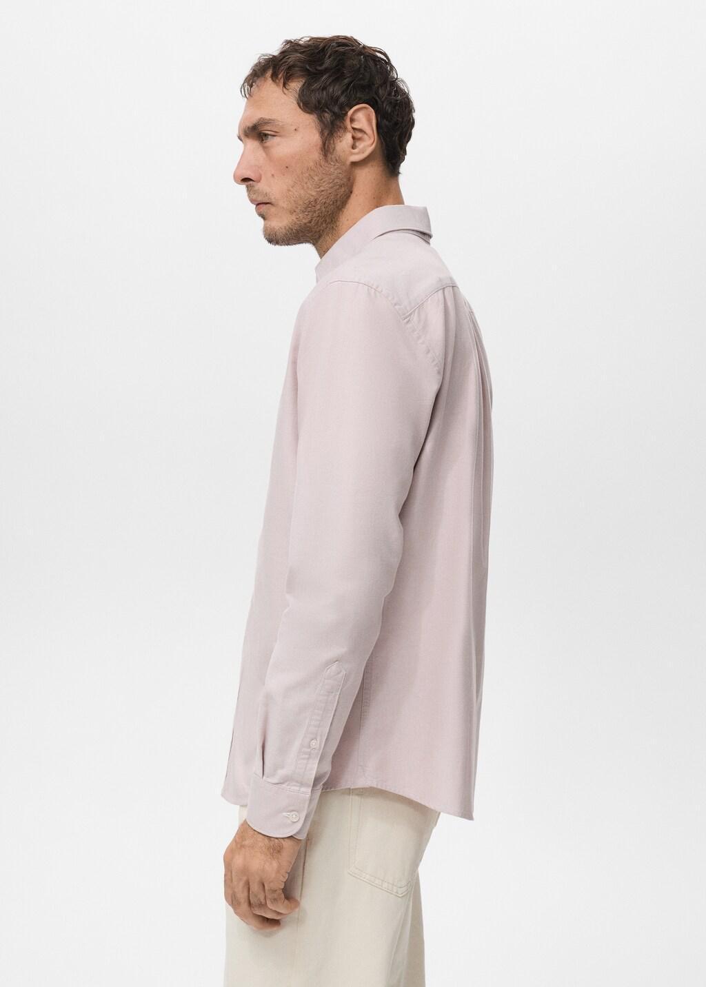 Pink Cotton Oxford Shirt, Light-Pastel Pink, large image number 7