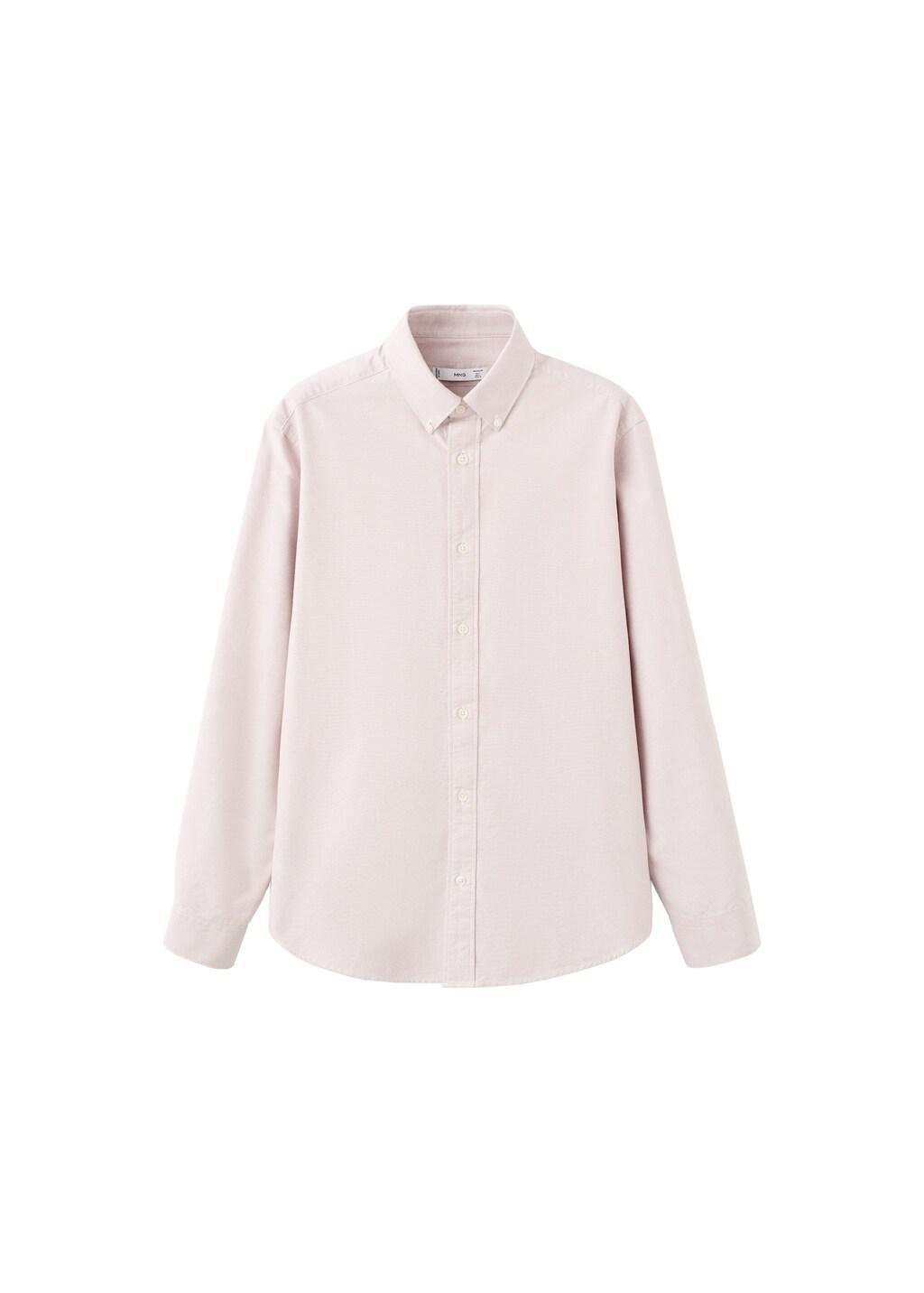 Pink Cotton Oxford Shirt, Light-Pastel Pink, large image number 8