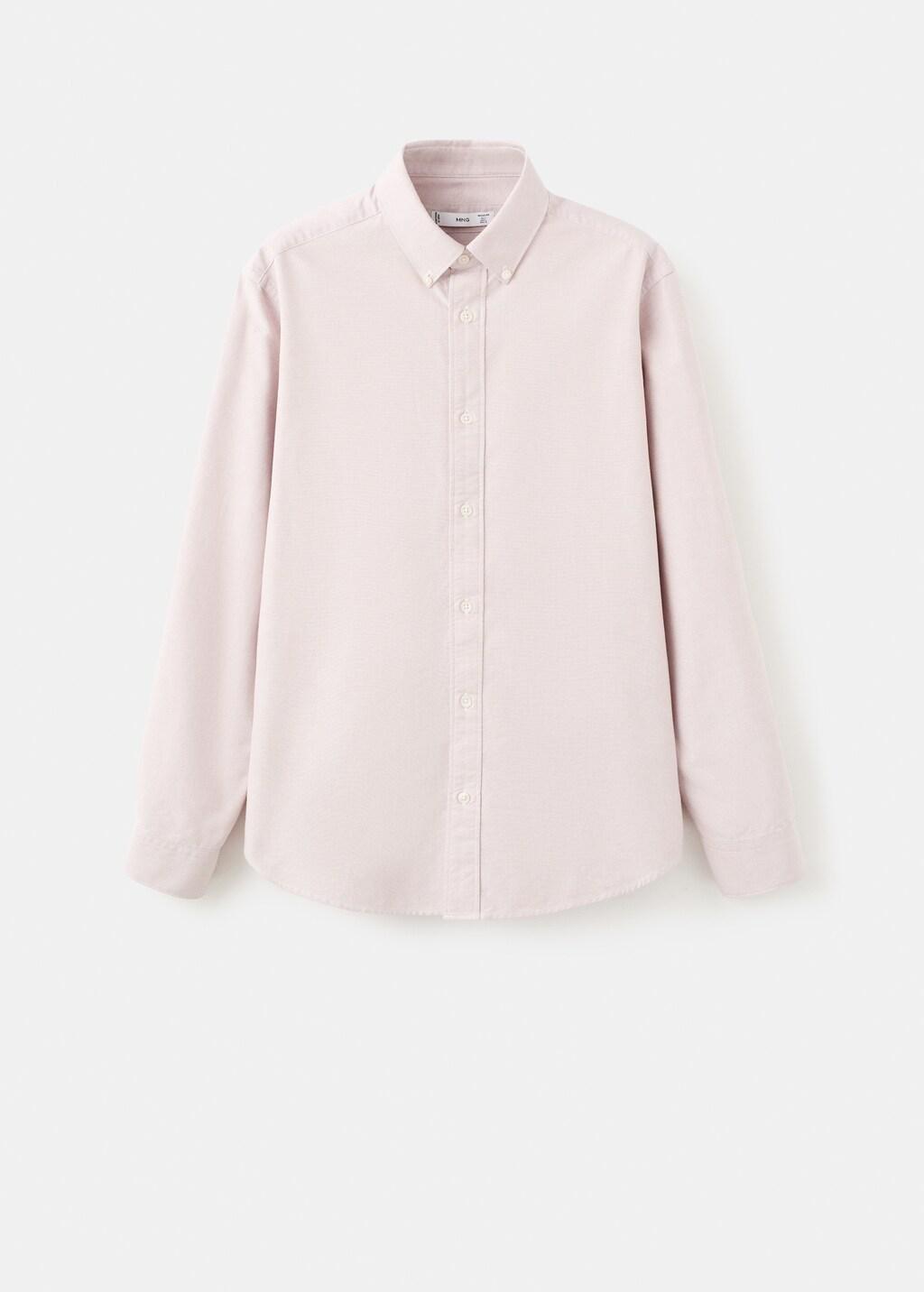 Pink Cotton Oxford Shirt, Light-Pastel Pink, large image number 9