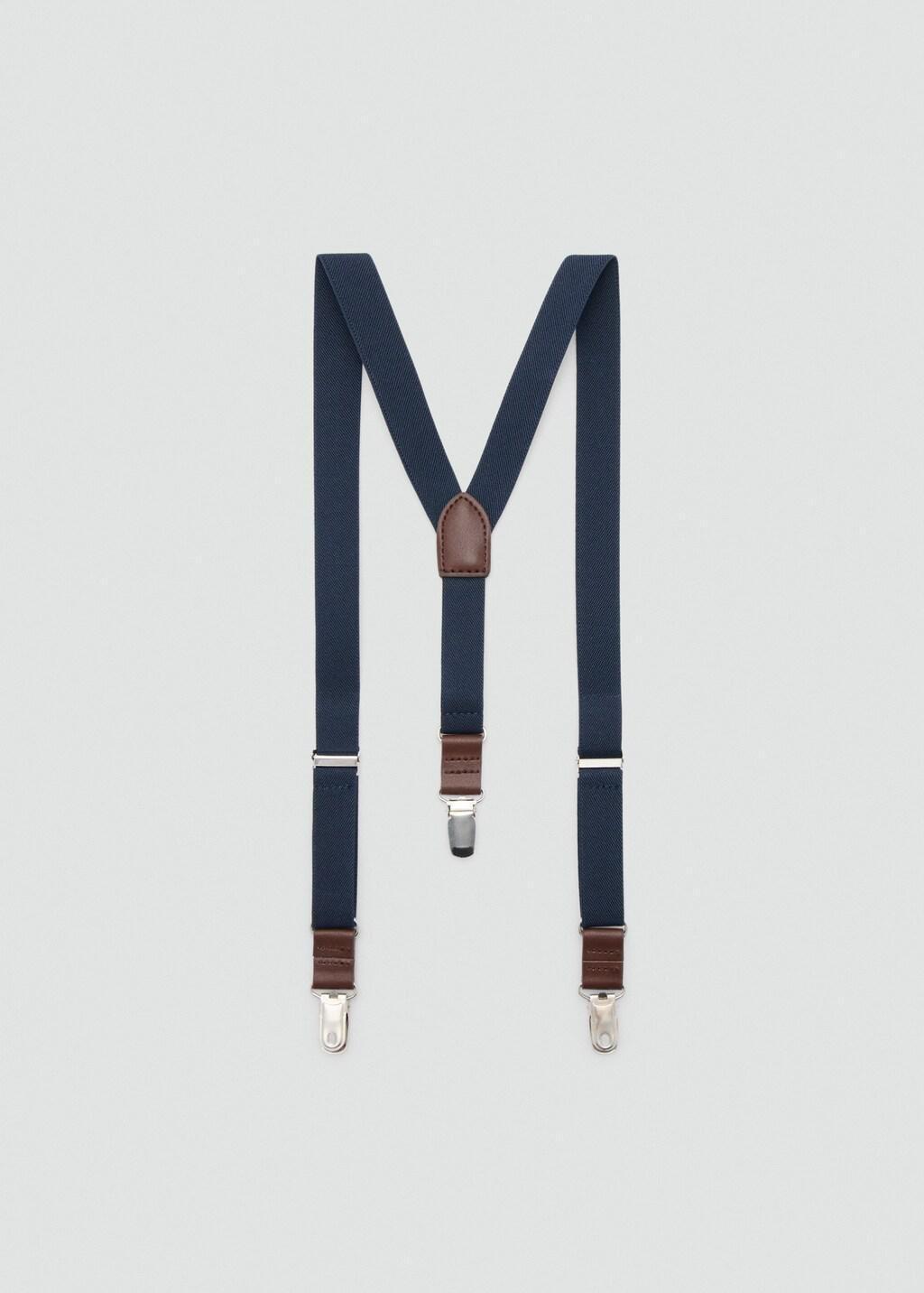 Navy Adjustable Elastic Braces, Baby Boys, Navy, large image number 3