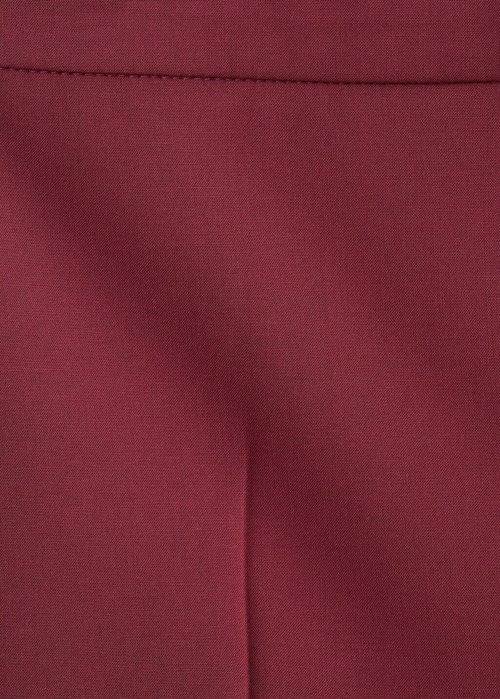 Burgundy Wide Leg Suit Trousers, Dark Red, large image number 1