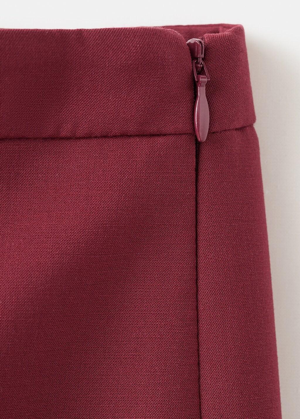 Burgundy Wide Leg Suit Trousers, Dark Red, large image number 4