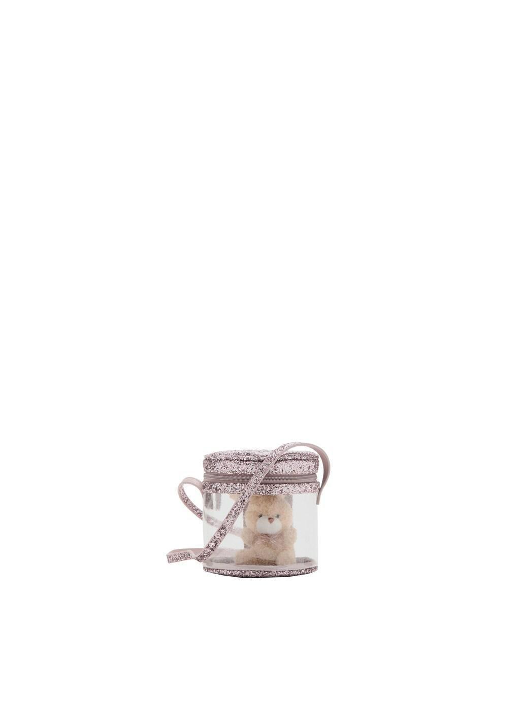 Pink Glitter Bear Bag, Baby Girls, Light-Pastel Pink, large image number 2
