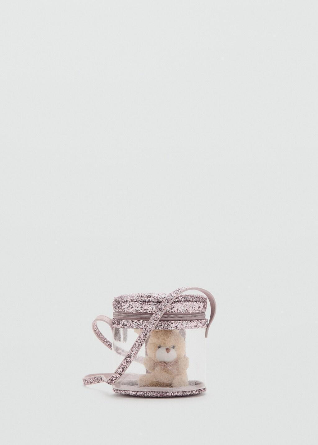 Pink Glitter Bear Bag, Baby Girls, Light-Pastel Pink, large image number 3