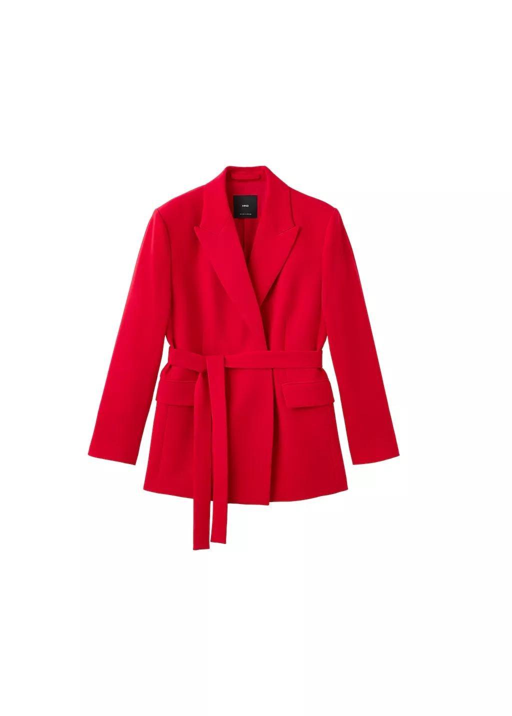 Red Suit Jacket With Scarf, Red, large image number 7