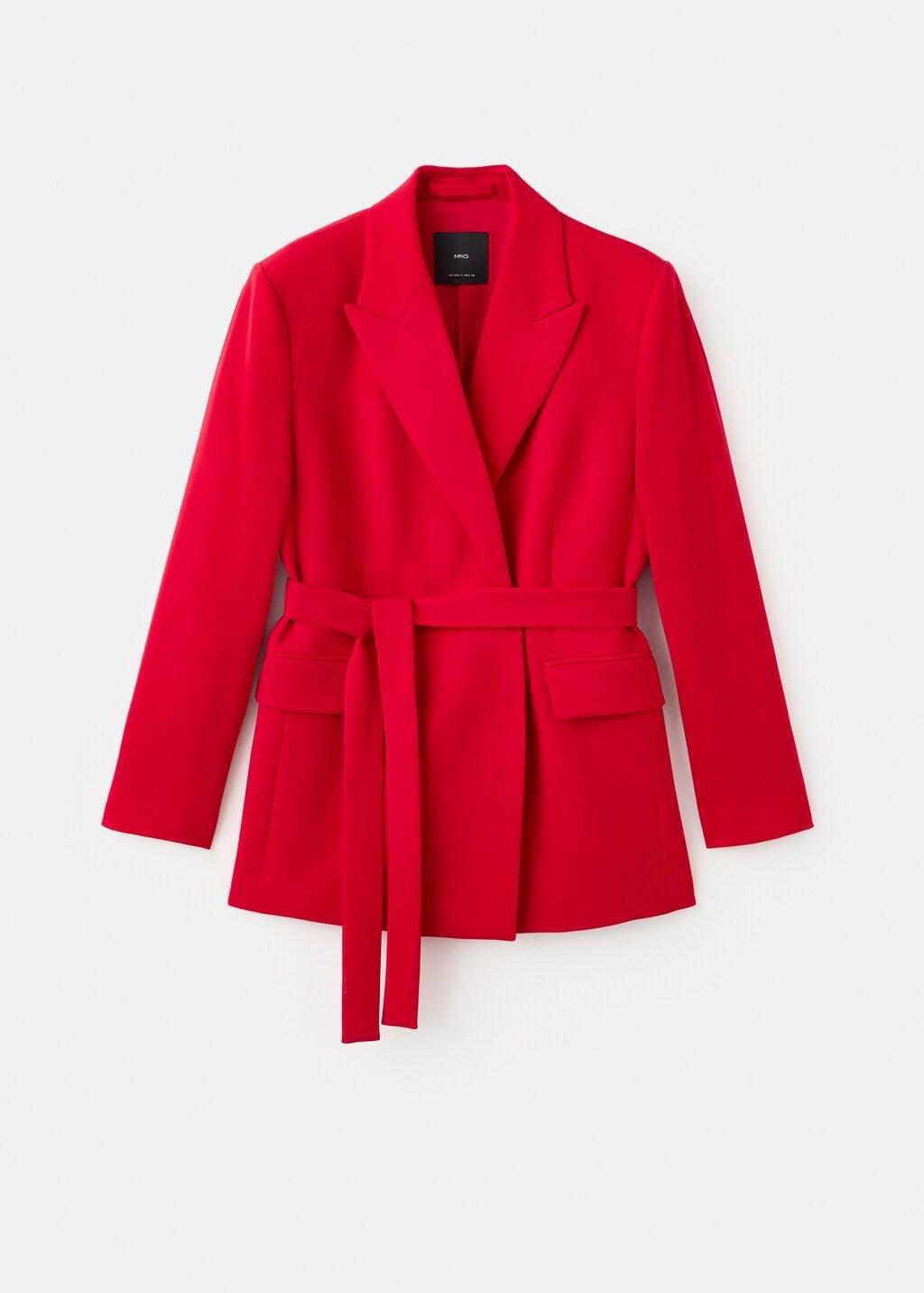 Red Suit Jacket With Scarf, Red, large image number 8
