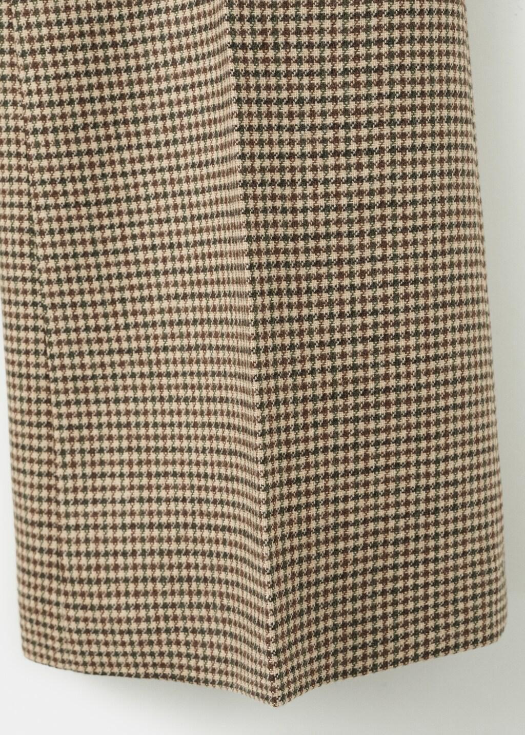 Brown Houndstooth Wool-Blend Trousers, Medium Brown, large image number 4
