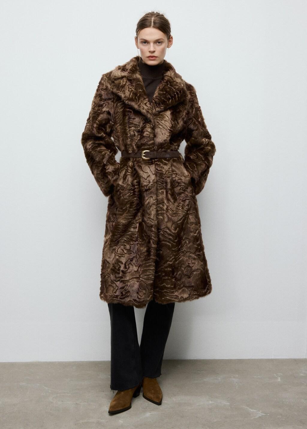 Brown Leather Belt With Oval Buckle, 0201_32, large image number 0