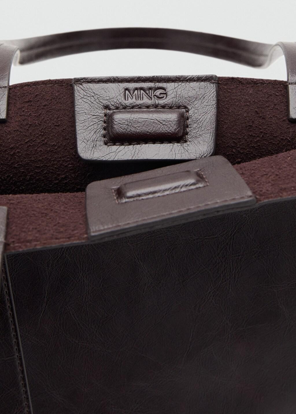 Brown Large Shopper Bag, 0201_32, large image number 2