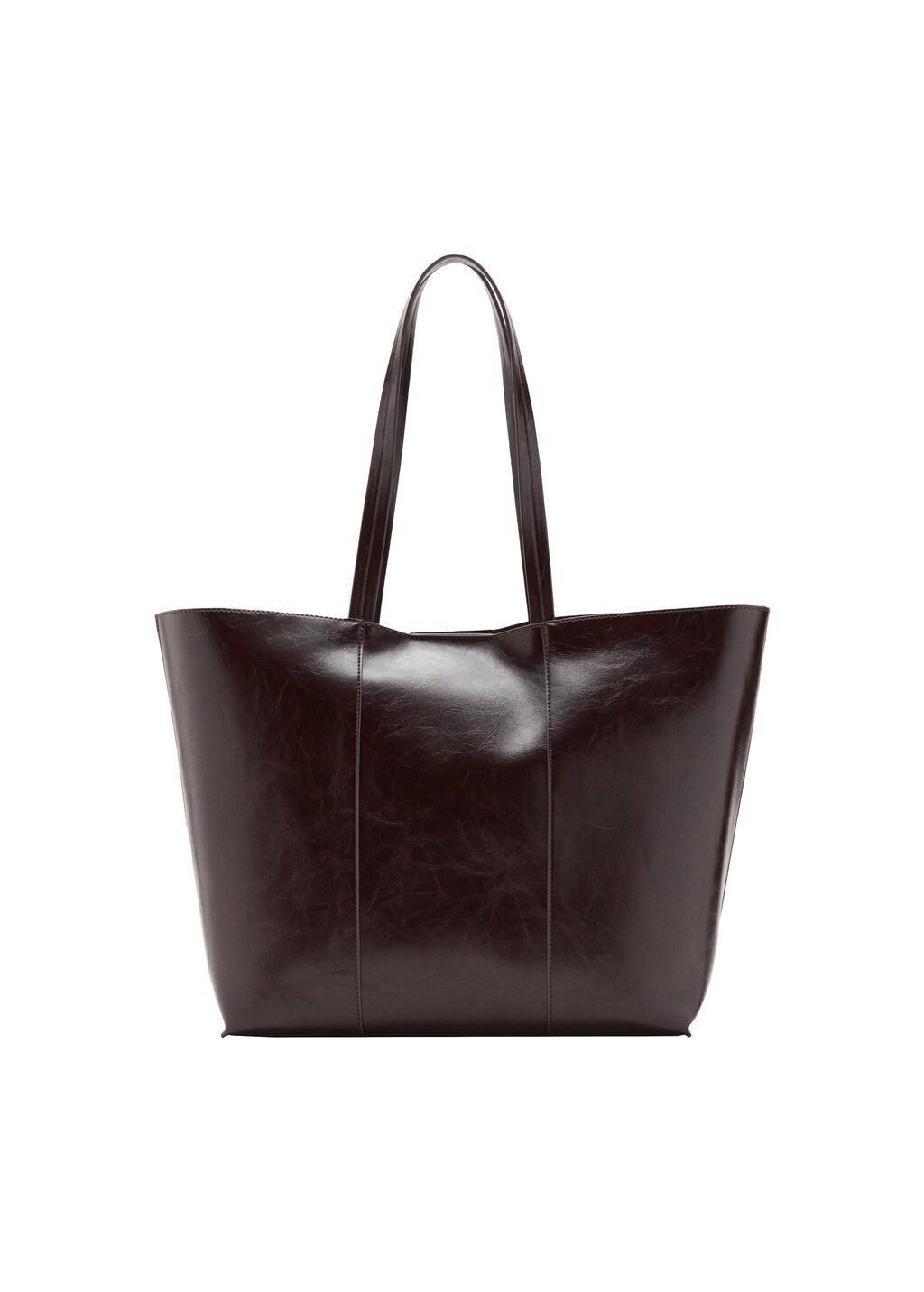 Brown Large Shopper Bag, 0201_32, large image number 3