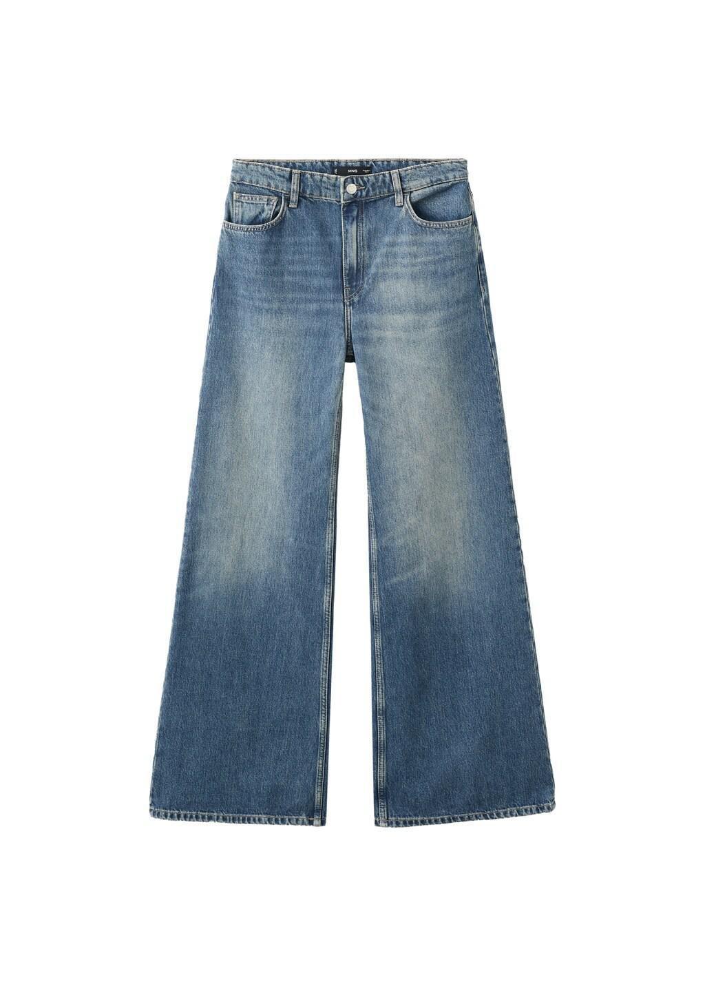 Blue High-Waisted Wide Leg Jeans, Open Blue, large image number 6