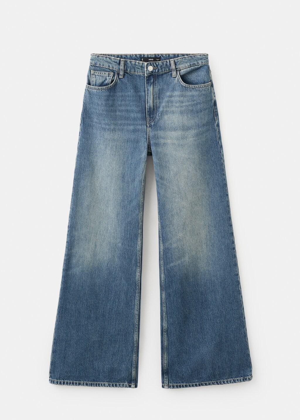 Blue High-Waisted Wide Leg Jeans, Open Blue, large image number 7