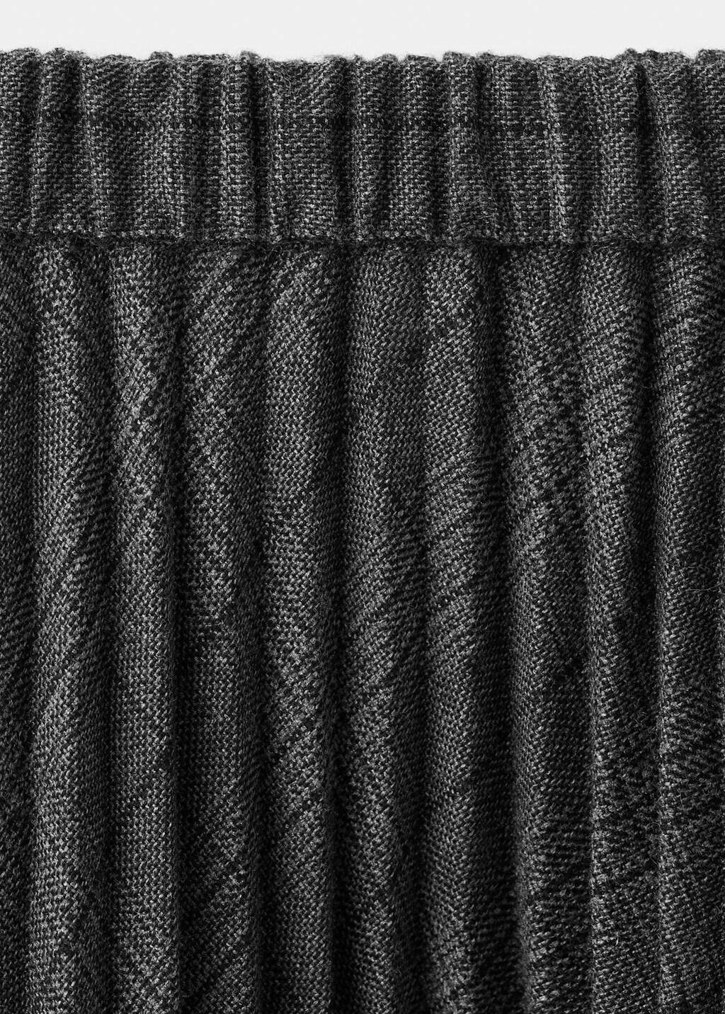 Grey Checked Pleated Skirt, 0201_92, large image number 1