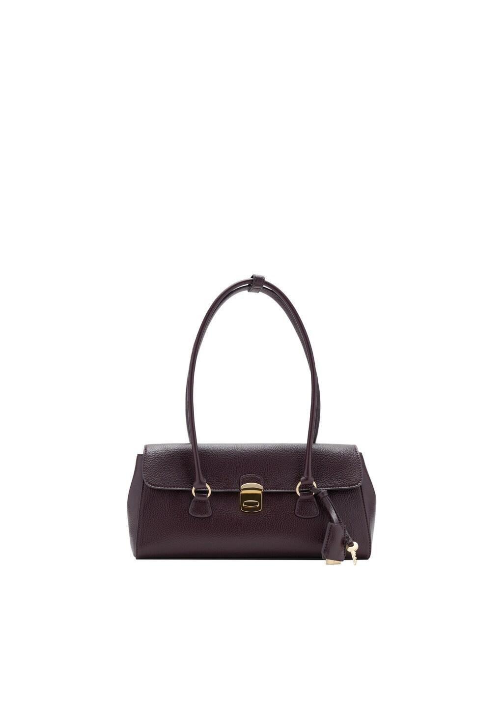 Red City Shoulder Bag With Flap, Dark Red, large image number 3