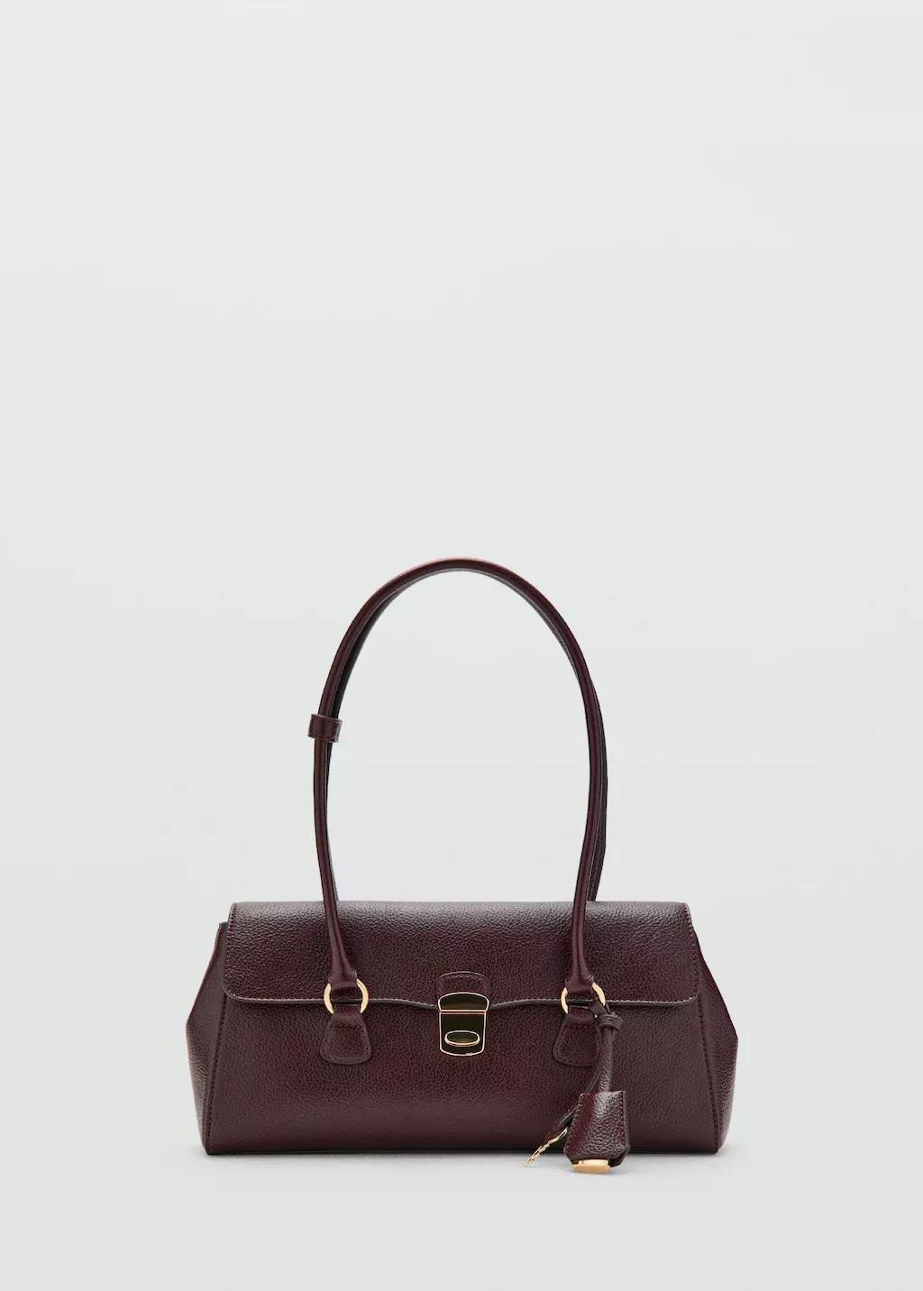 Red City Shoulder Bag With Flap, Dark Red, large image number 4