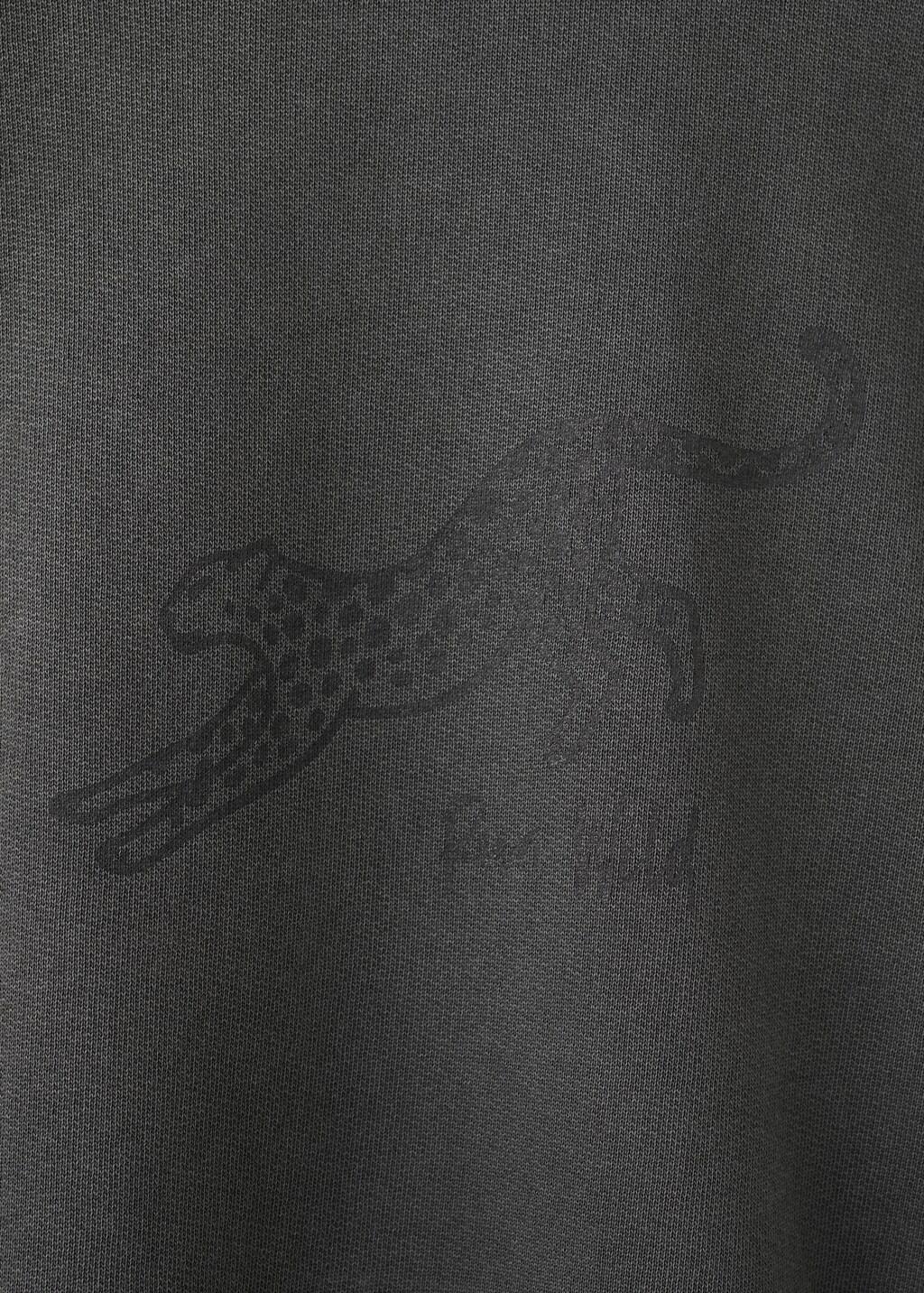 Grey Oversized Printed Sweatshirt, Kids Girl, Charcoal, large image number 1