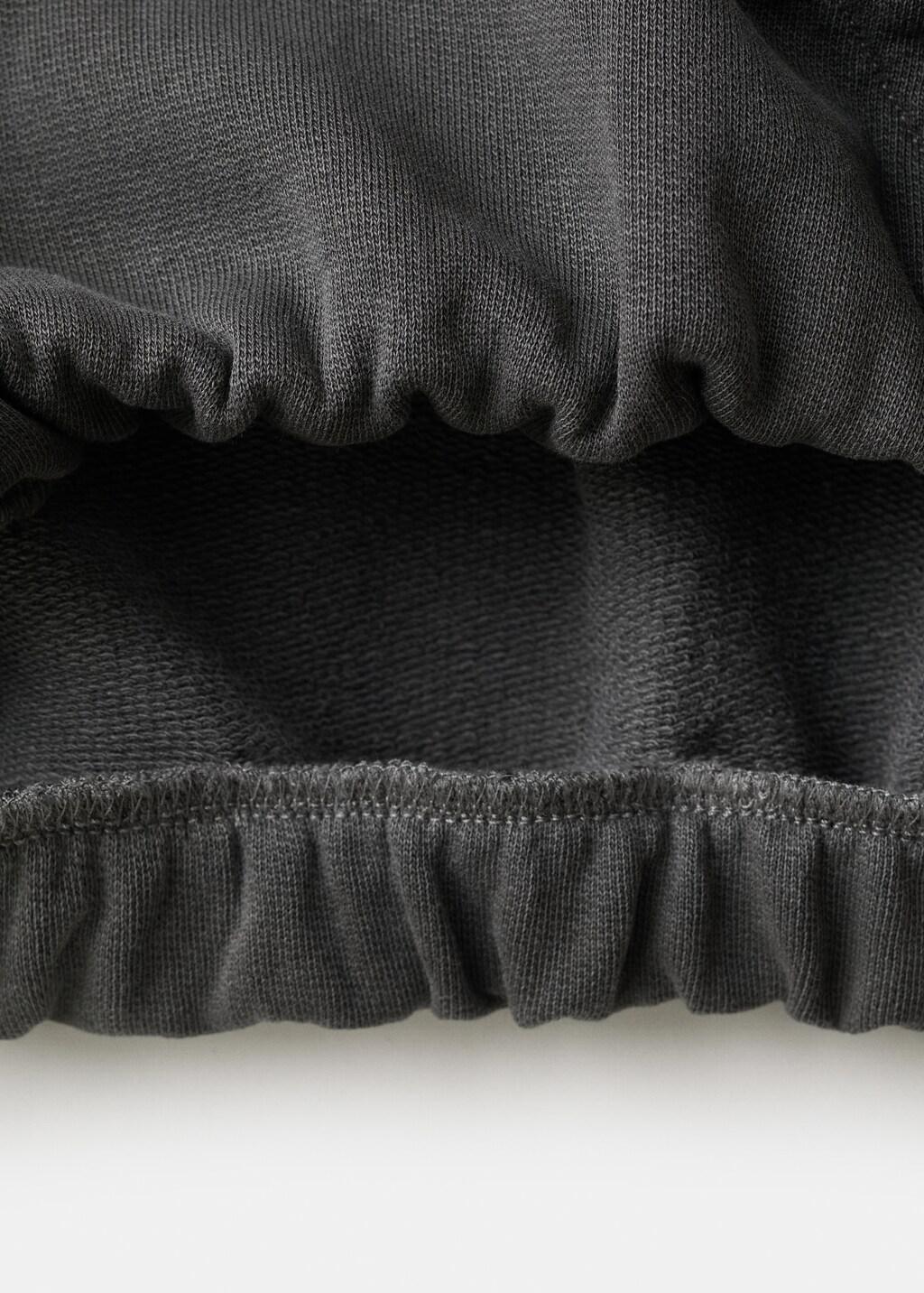 Grey Oversized Printed Sweatshirt, Kids Girl, Charcoal, large image number 4