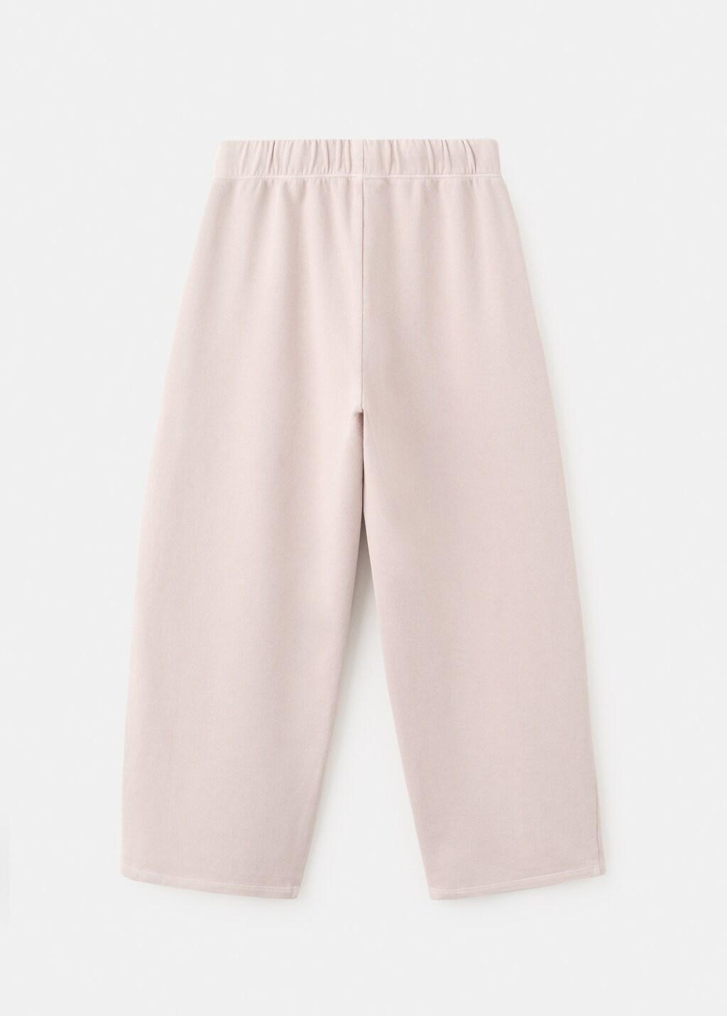 Pink Elastic Waist Trousers, Kids Girl, Pink, medium
