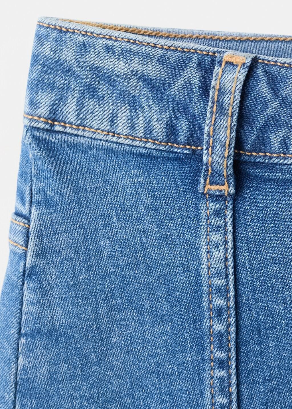 Blue Denim Short Skirt, Kids Girls, Open Blue, large image number 1