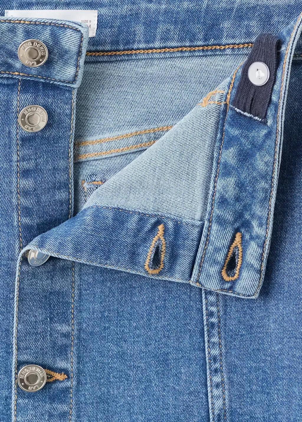 Blue Denim Short Skirt, Kids Girls, Open Blue, large image number 5