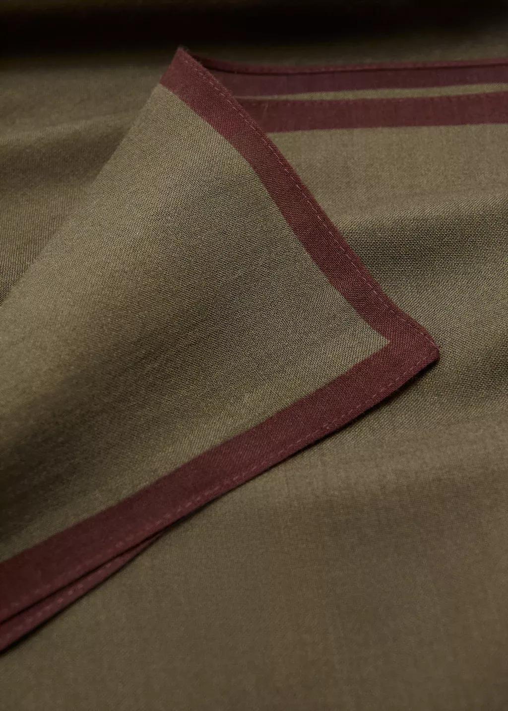 Green Wool Pocket Square, Medium Green, medium