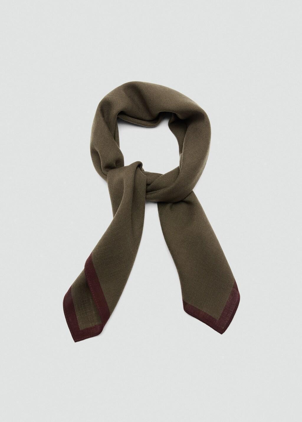 Green Wool Pocket Square, Medium Green, medium