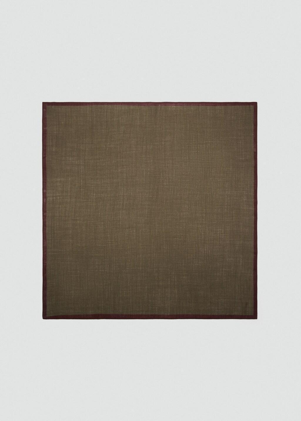 Green Wool Pocket Square, Medium Green, large image number 3