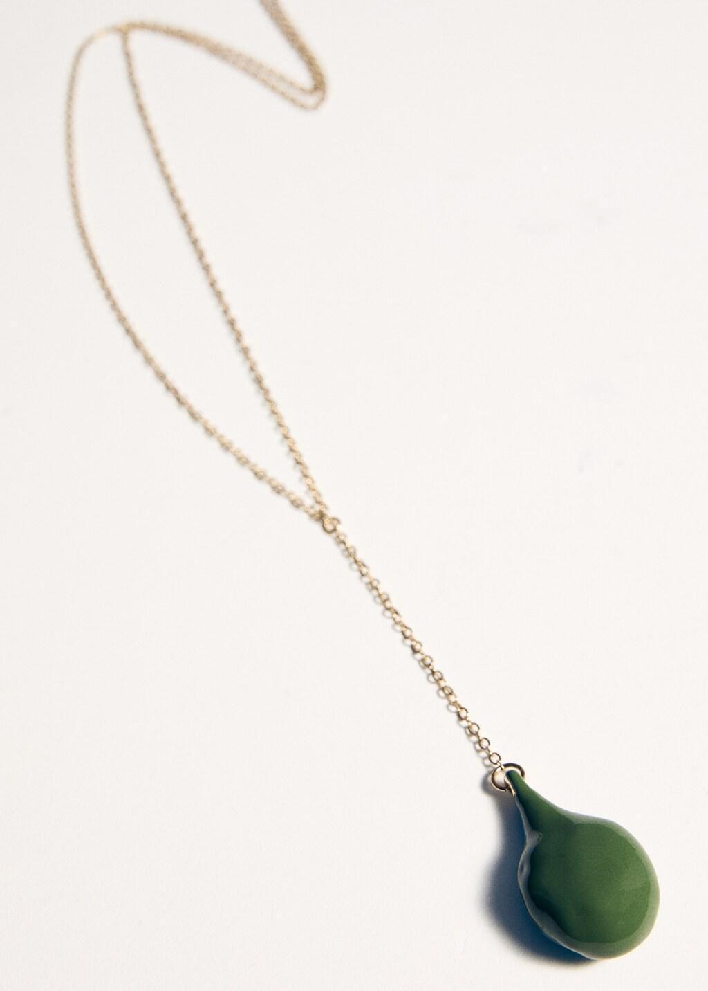 Gold Metal Pendant Necklace, Gold, large image number 1