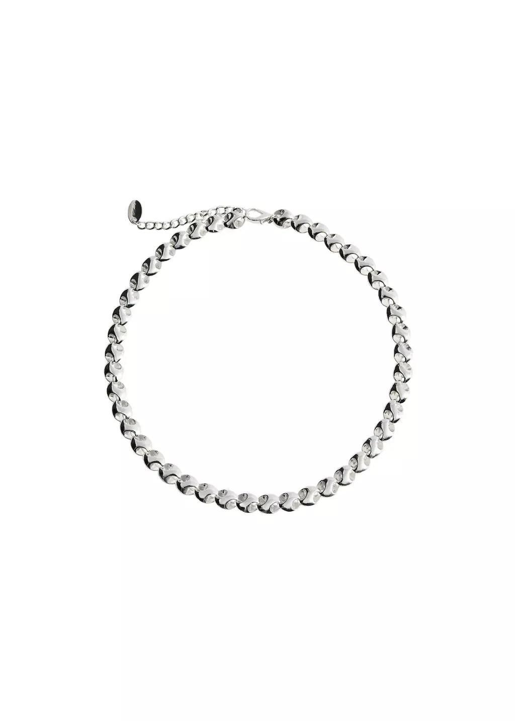 Silver Link Chain Necklace, 0201_PL, large image number 2