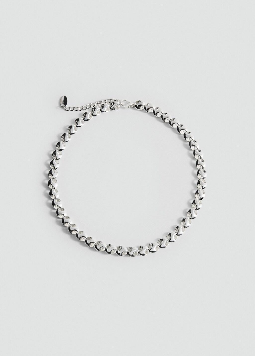 Silver Link Chain Necklace, 0201_PL, large image number 3