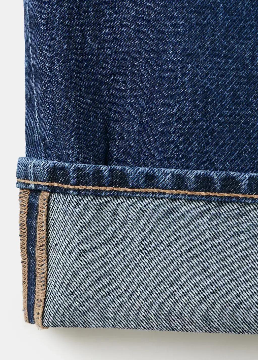 Blue Balloon Jeans With Rolled-Up Hem, Open Blue, large image number 4