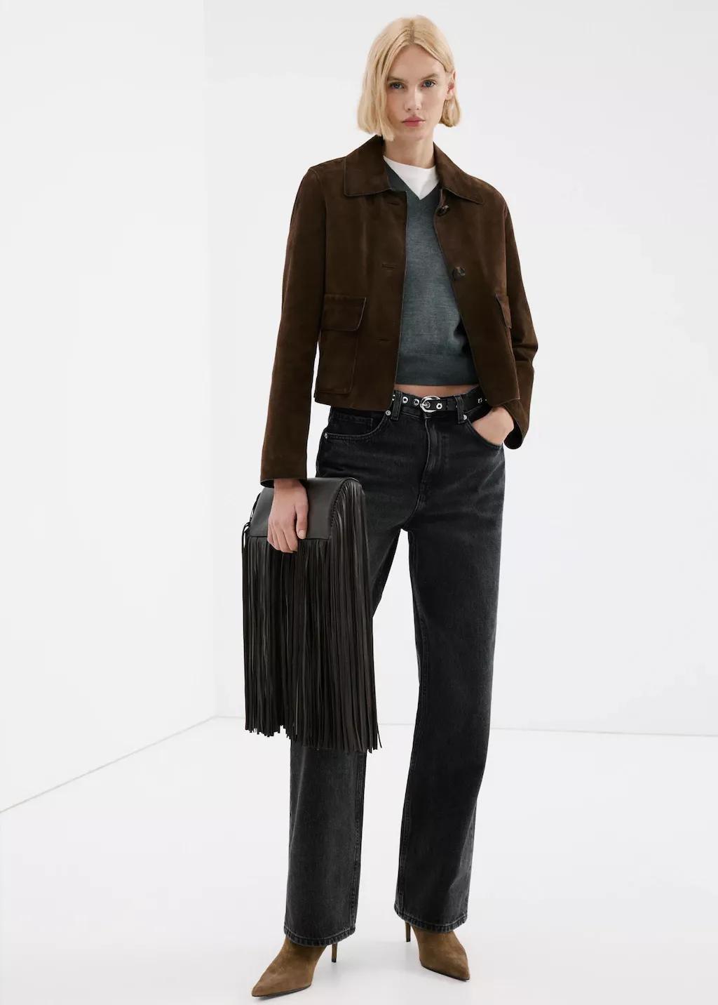 Open Grey Straight Low-Waist Jeans, 0201_TN, large image number 0