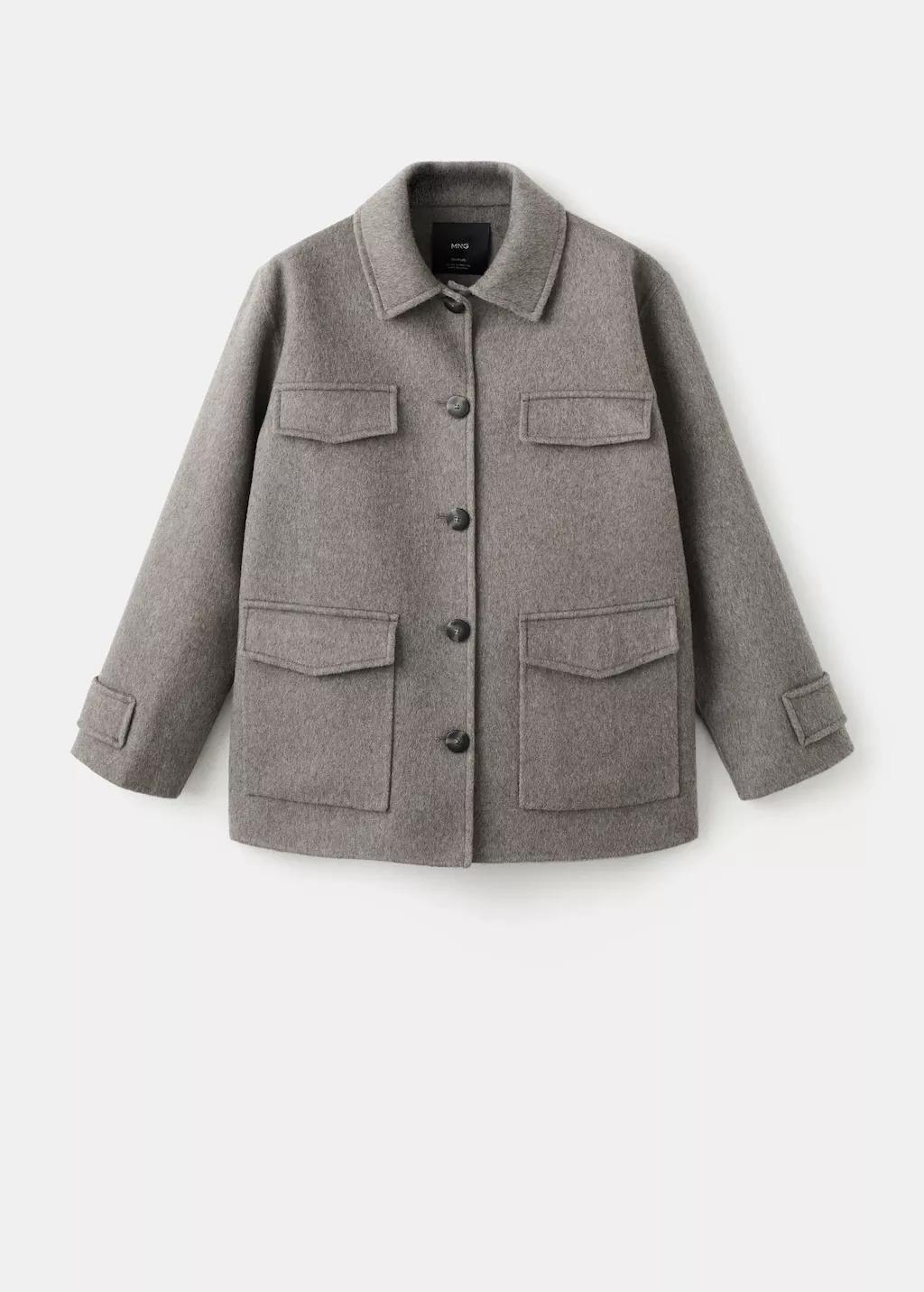 Brown Wool Jacket With Pockets, Medium Brown, large image number 8