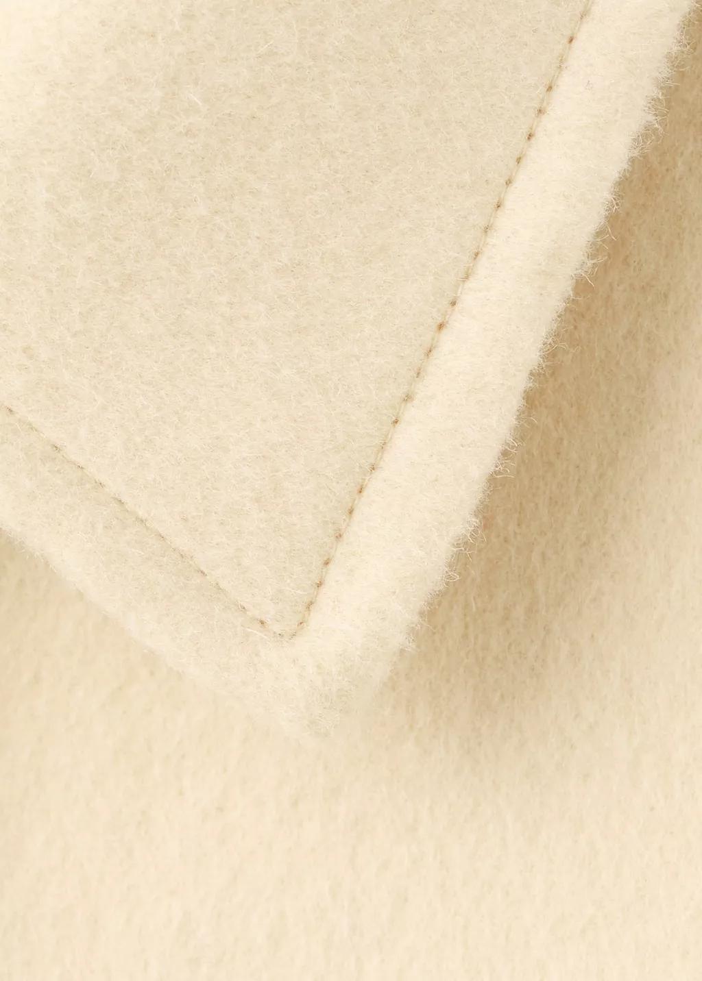 Cream Wool Jacket With Pockets, Yellow, large image number 1