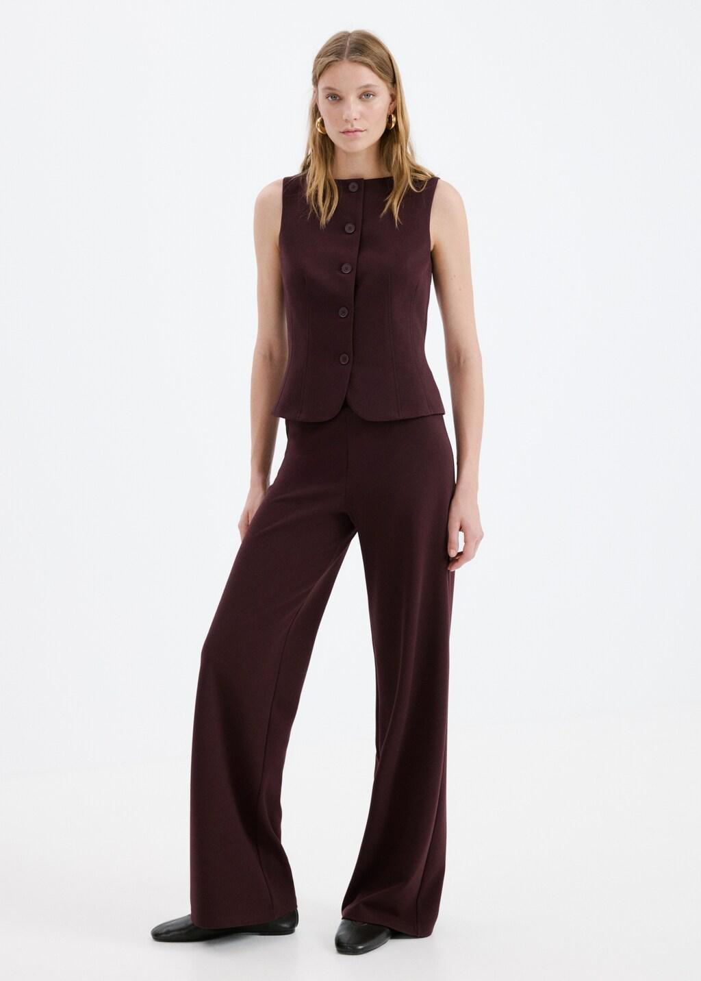 Red Suit Waistcoat With Buttons, 0201_78, large image number 0