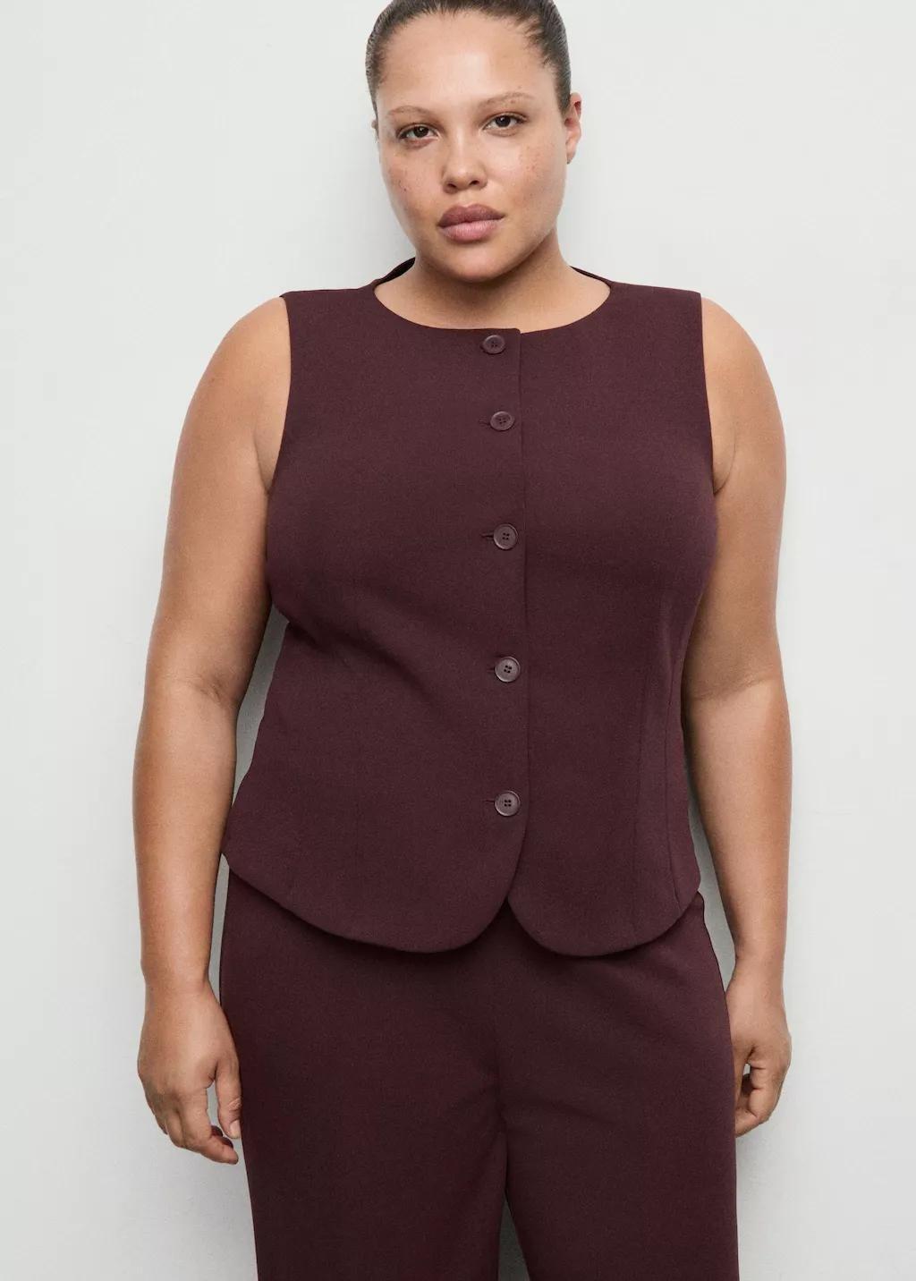 Red Suit Waistcoat With Buttons, 0201_78, large image number 5