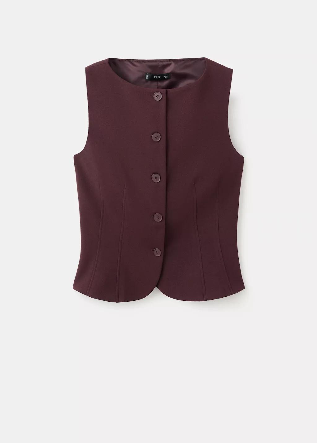 Red Suit Waistcoat With Buttons, 0201_78, large image number 8