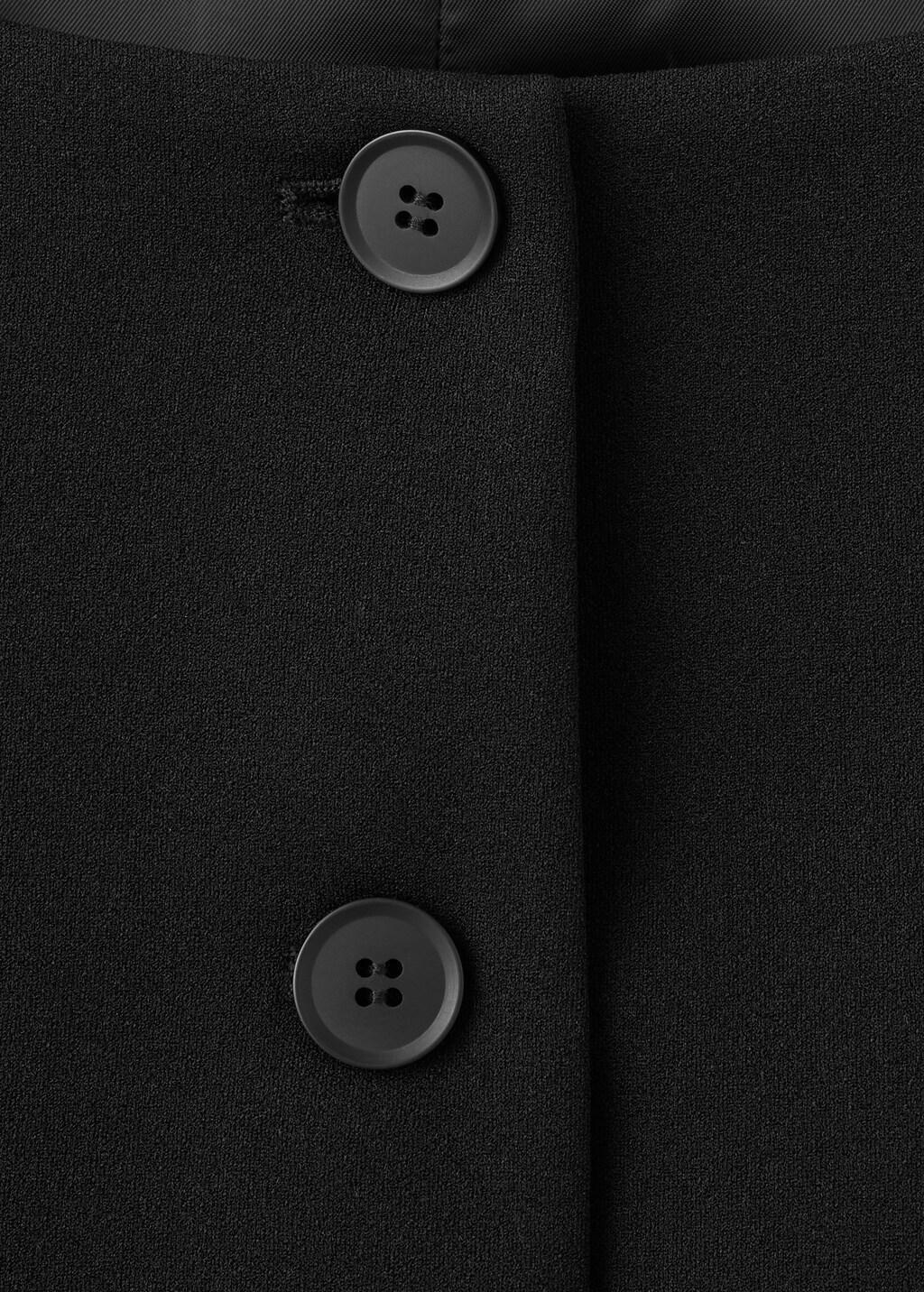 Black Suit Waistcoat With Buttons, 0201_99, large image number 1