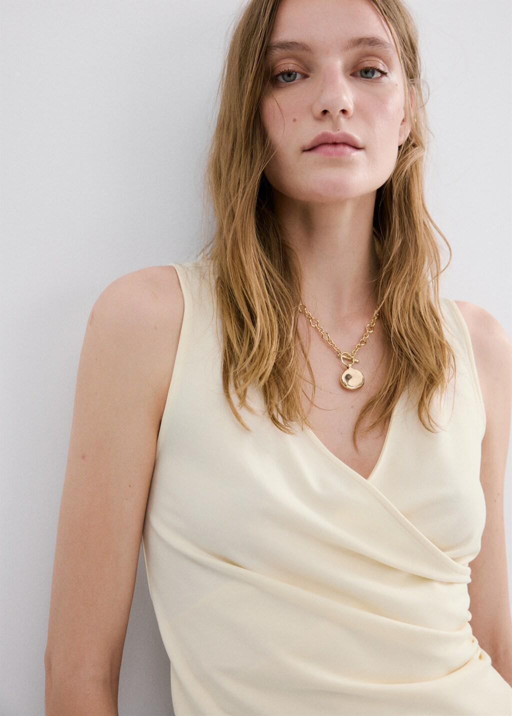 Yellow Asymmetric Crossover Top, Yellow, large image number 4