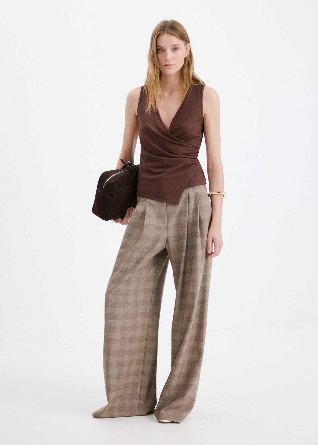 Brown Asymmetric Crossover Top, 0201_30, large image number 0