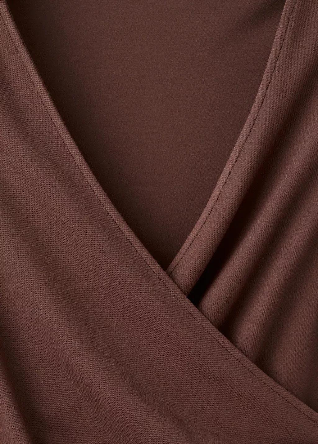 Brown Asymmetric Crossover Top, 0201_30, large image number 1