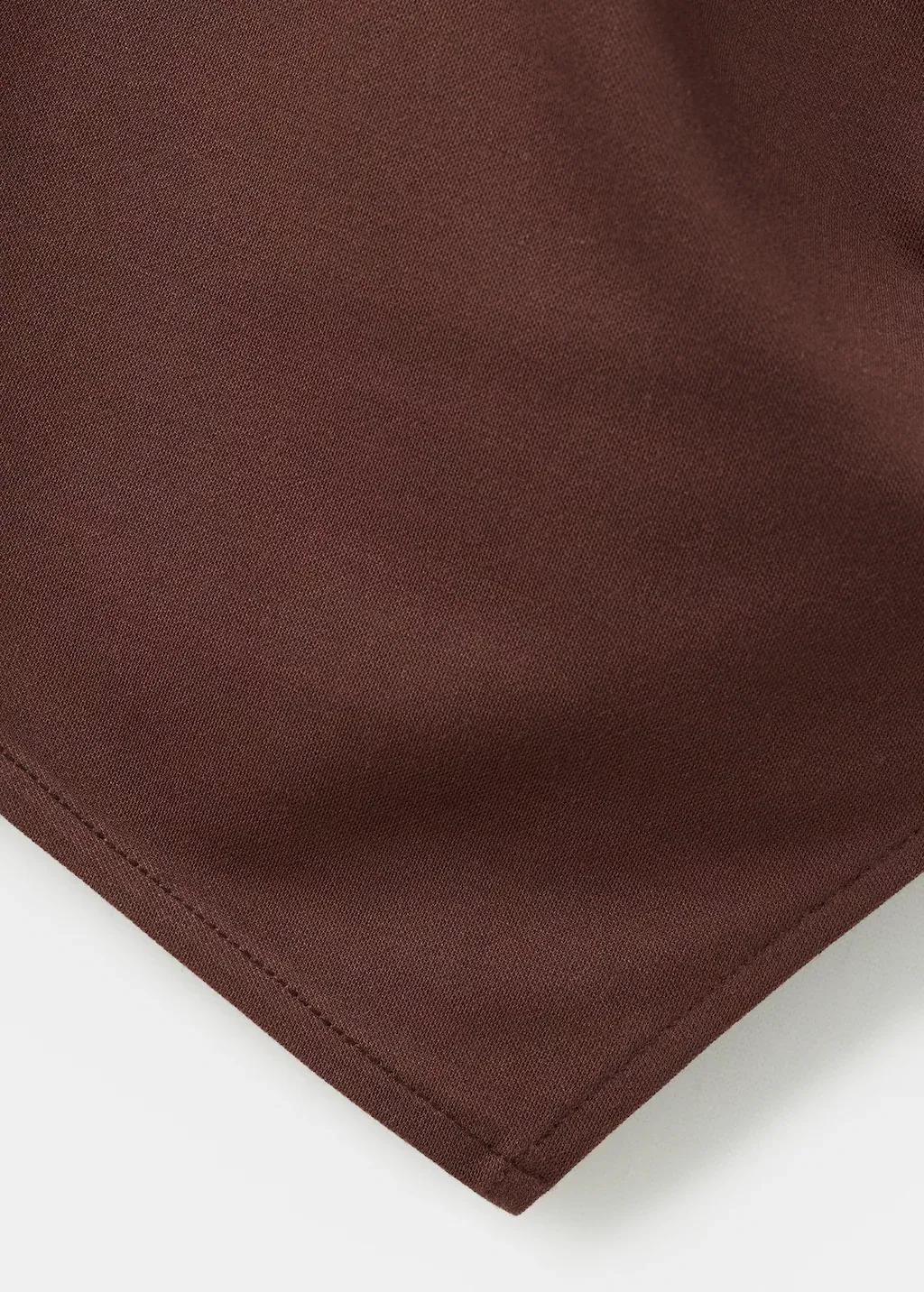 Brown Asymmetric Crossover Top, Brown, large image number 5