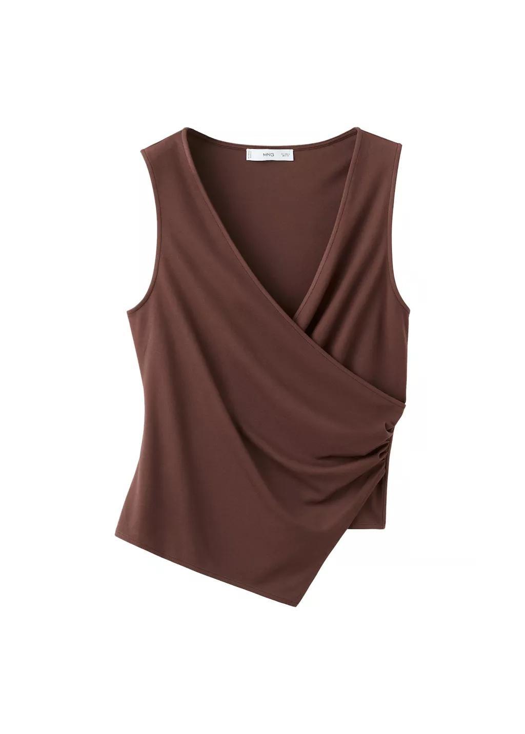Brown Asymmetric Crossover Top, 0201_30, large image number 6