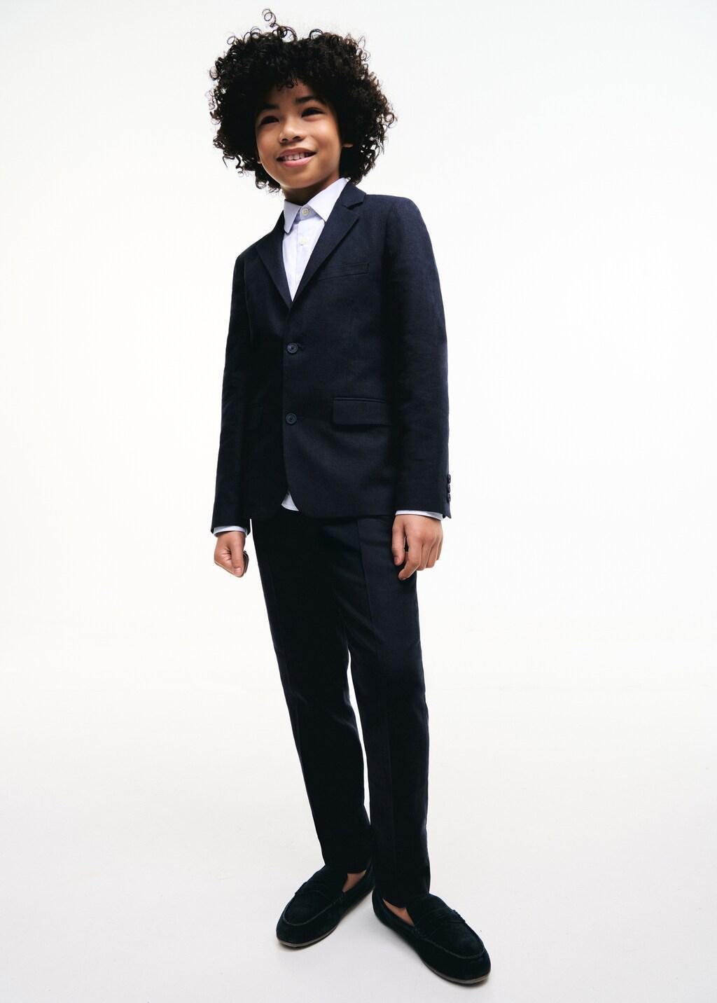 Navy Classic Suit Jacket, Kids Boys, Navy, large image number 4