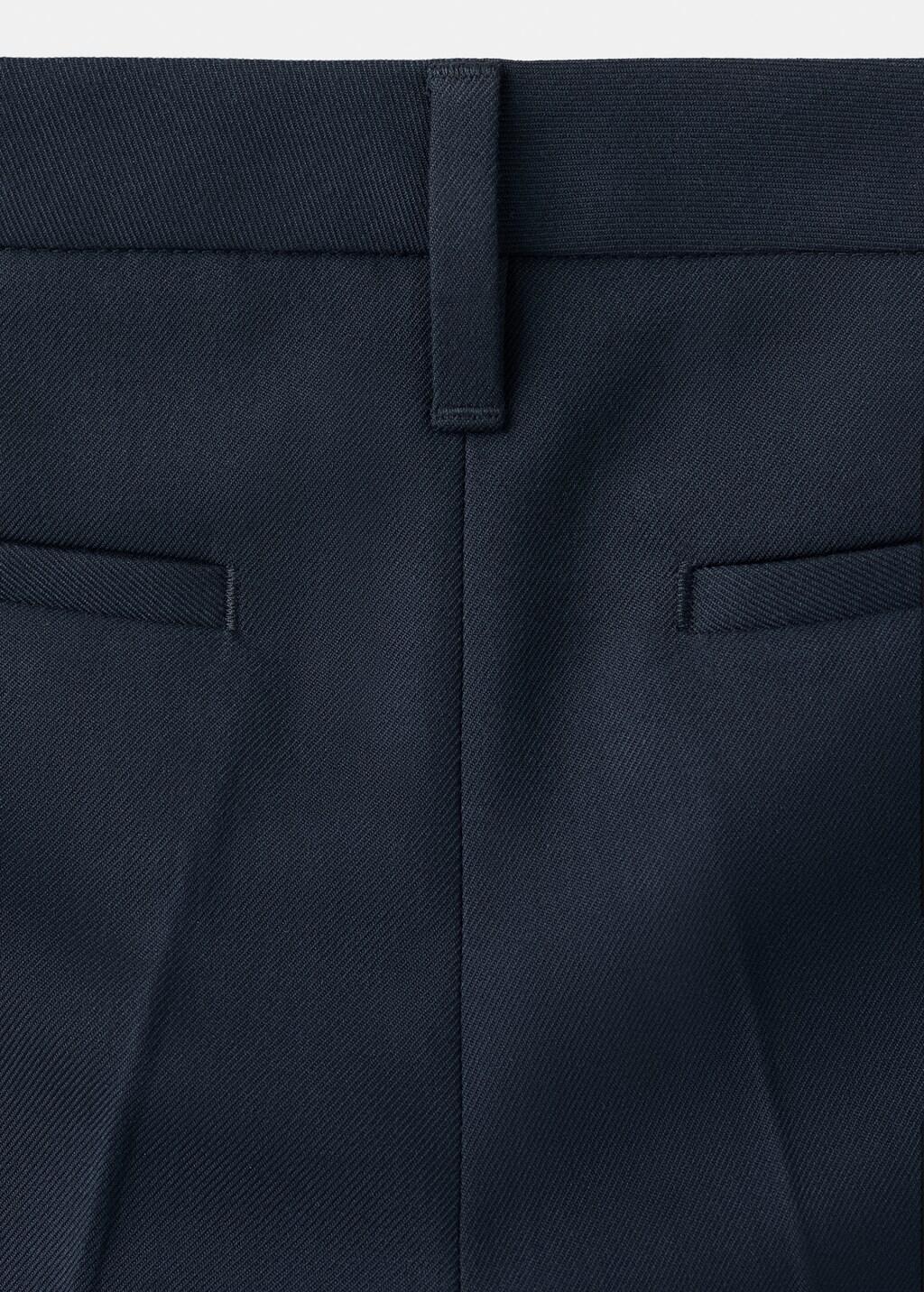 Navy Straight-Fit Suit Trousers, Kids Boys, Navy, large image number 3