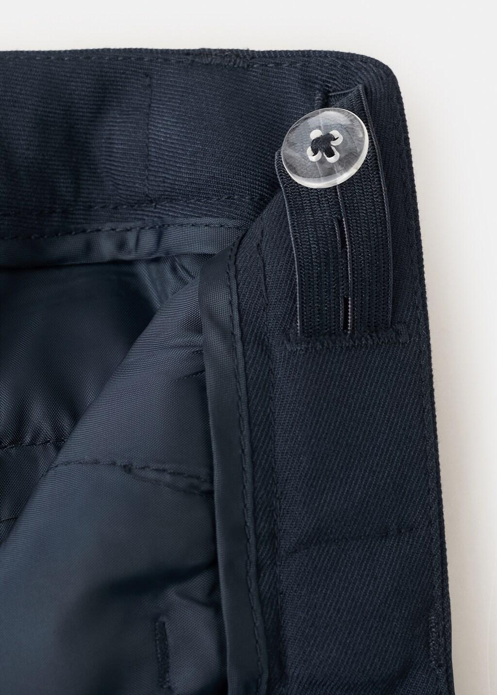 Navy Straight-Fit Suit Trousers, Kids Boys, Navy, large image number 4